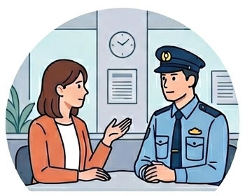 身辺への不安がある場合は警察署へ相談